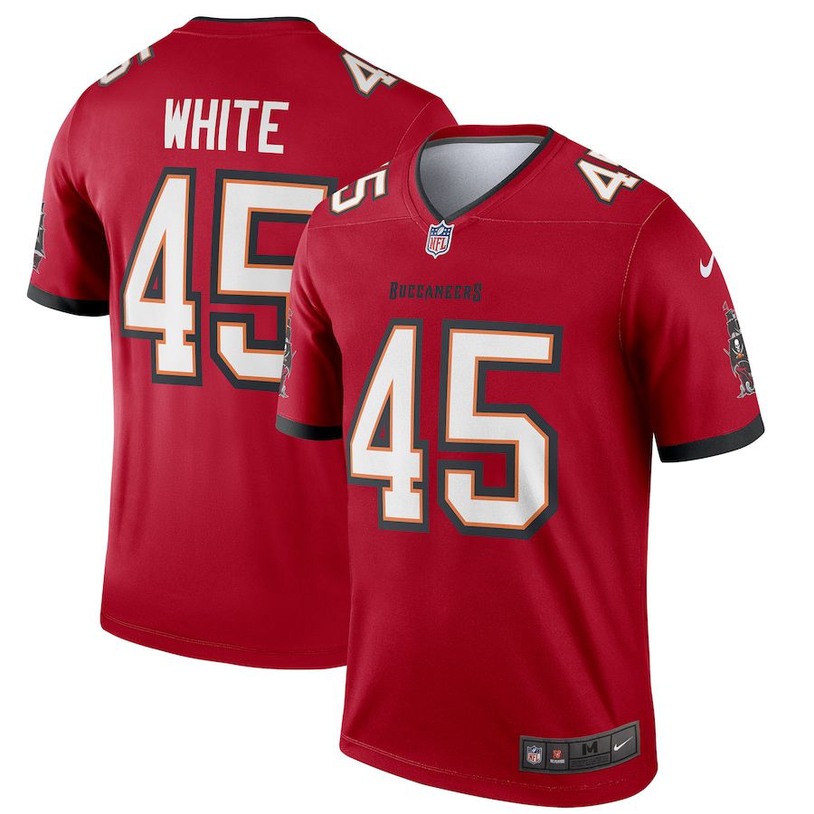 Men Tampa Bay Buccaneers #45 Devin White Nike Red Legend NFL Jersey